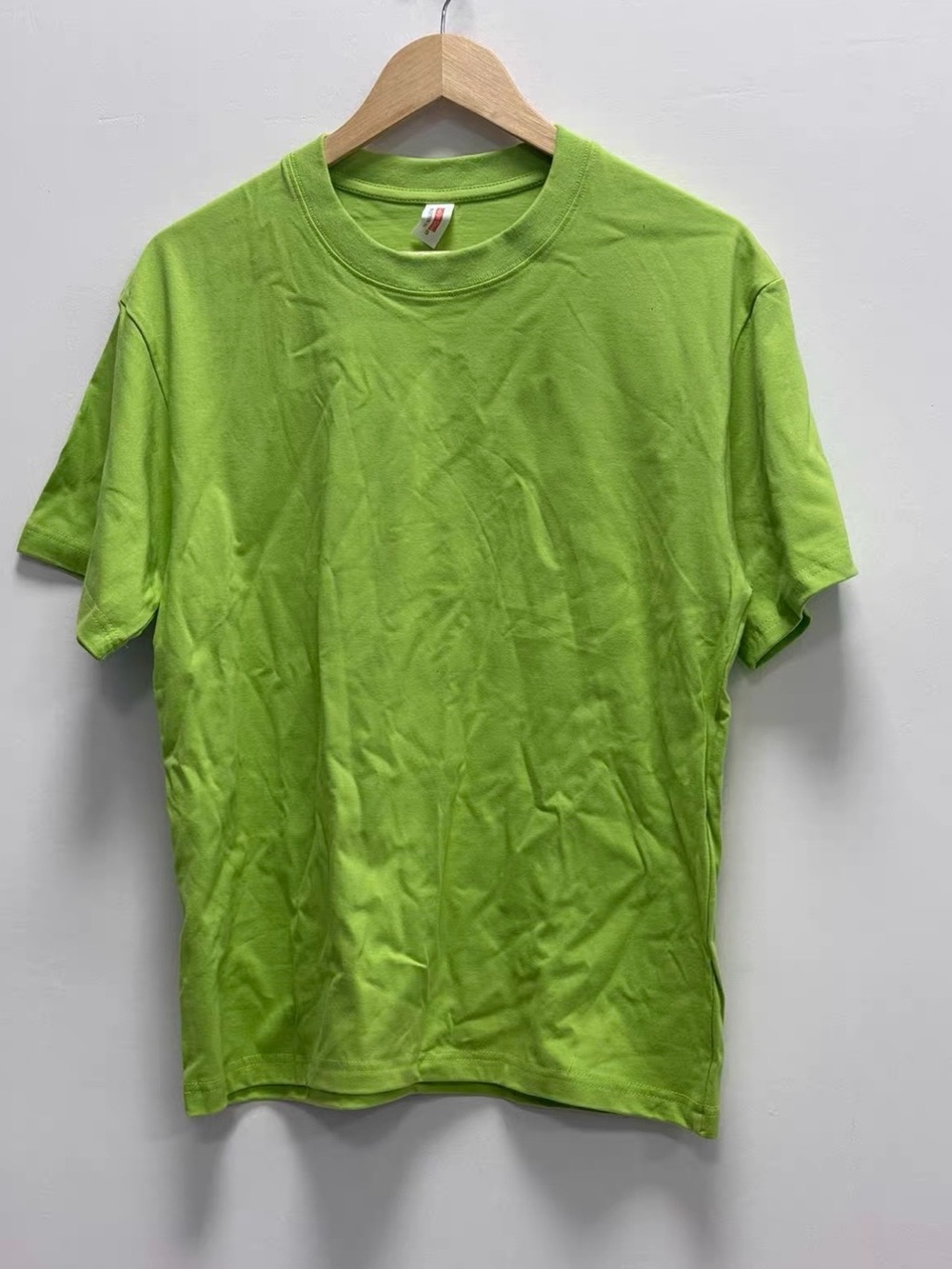 Classic Men's Crewneck T‑Shirt in Lime Green